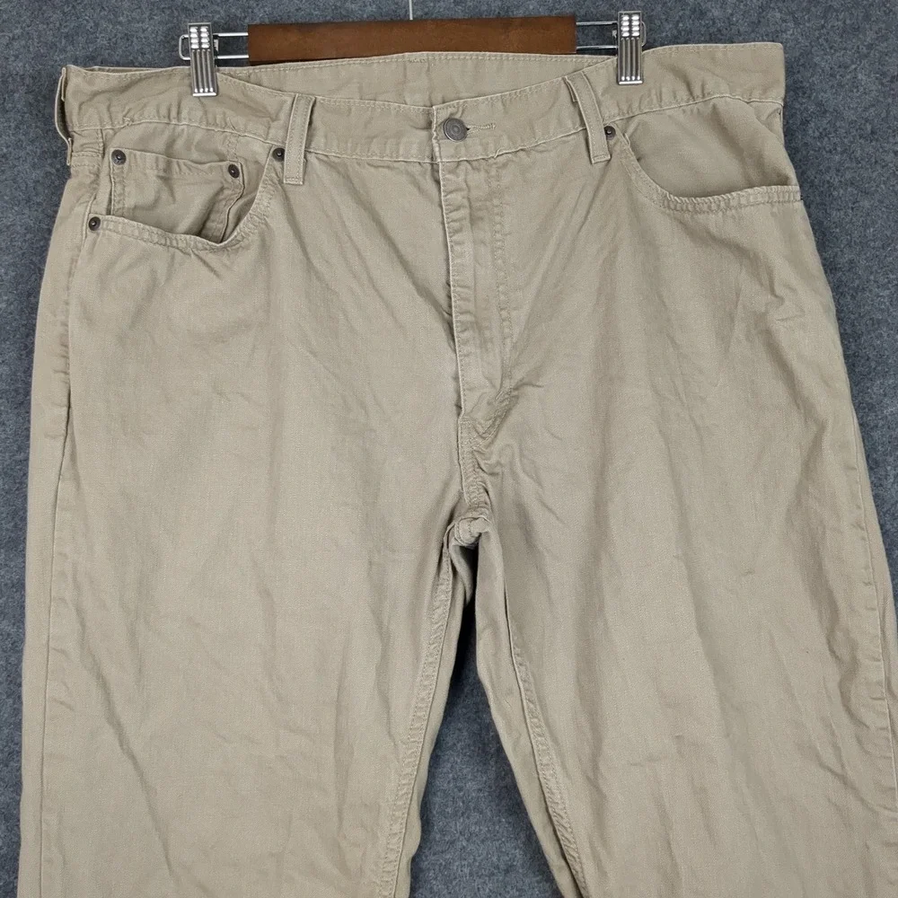 Levi Strauss 559 Jeans Khaki Tan Straight Fit Mens W40 L30‎ Cotton Blend